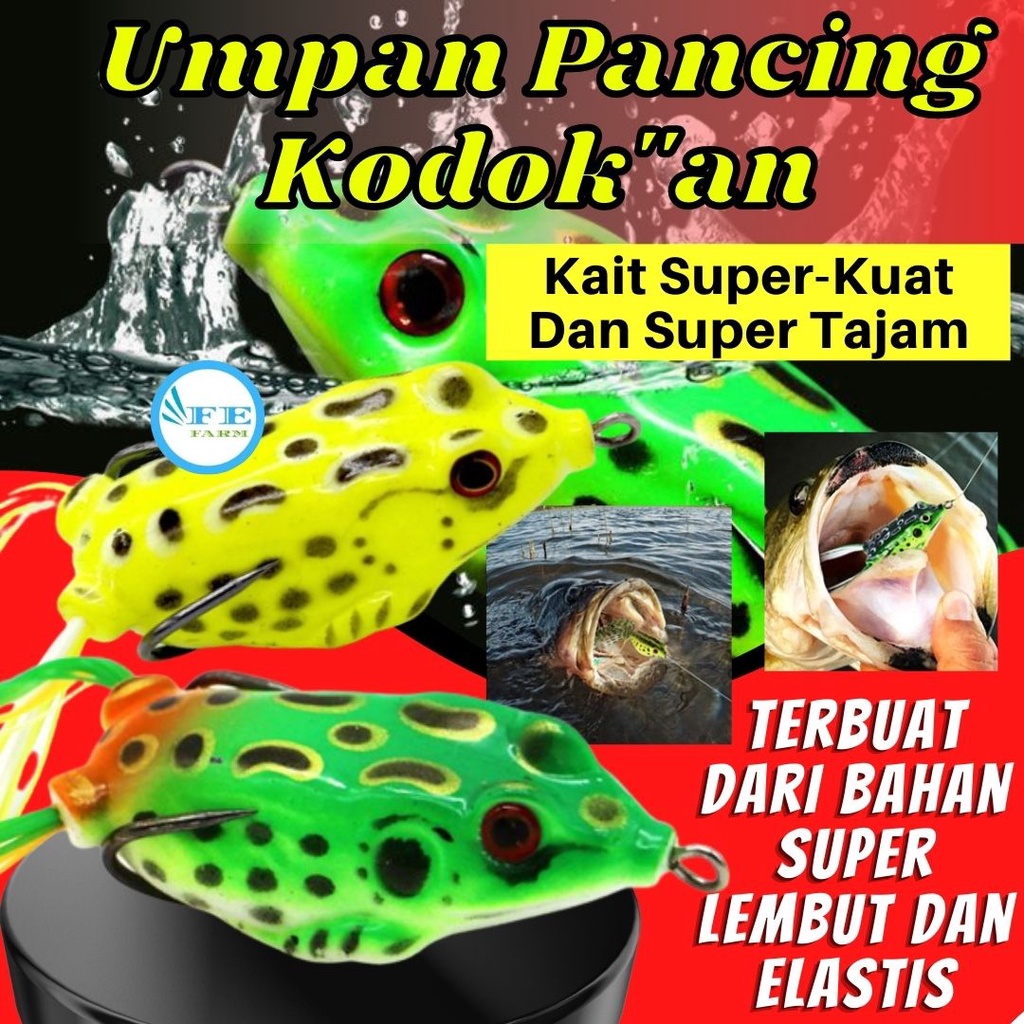 Umpan Pancing Umpan Casting Bionik Bentuk Katak Bahan Carbon Steel FEFARM