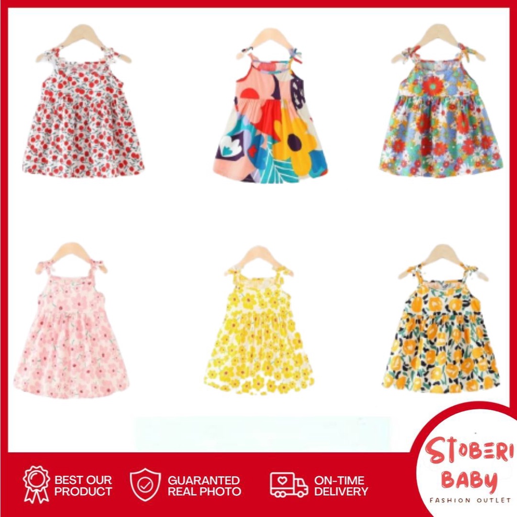 stoberi baby - EONNIE BEACH DRESS ANAK PEREMPUAN UMUR 0-6 TAHUN/TERUSAN ANAK CEWEK