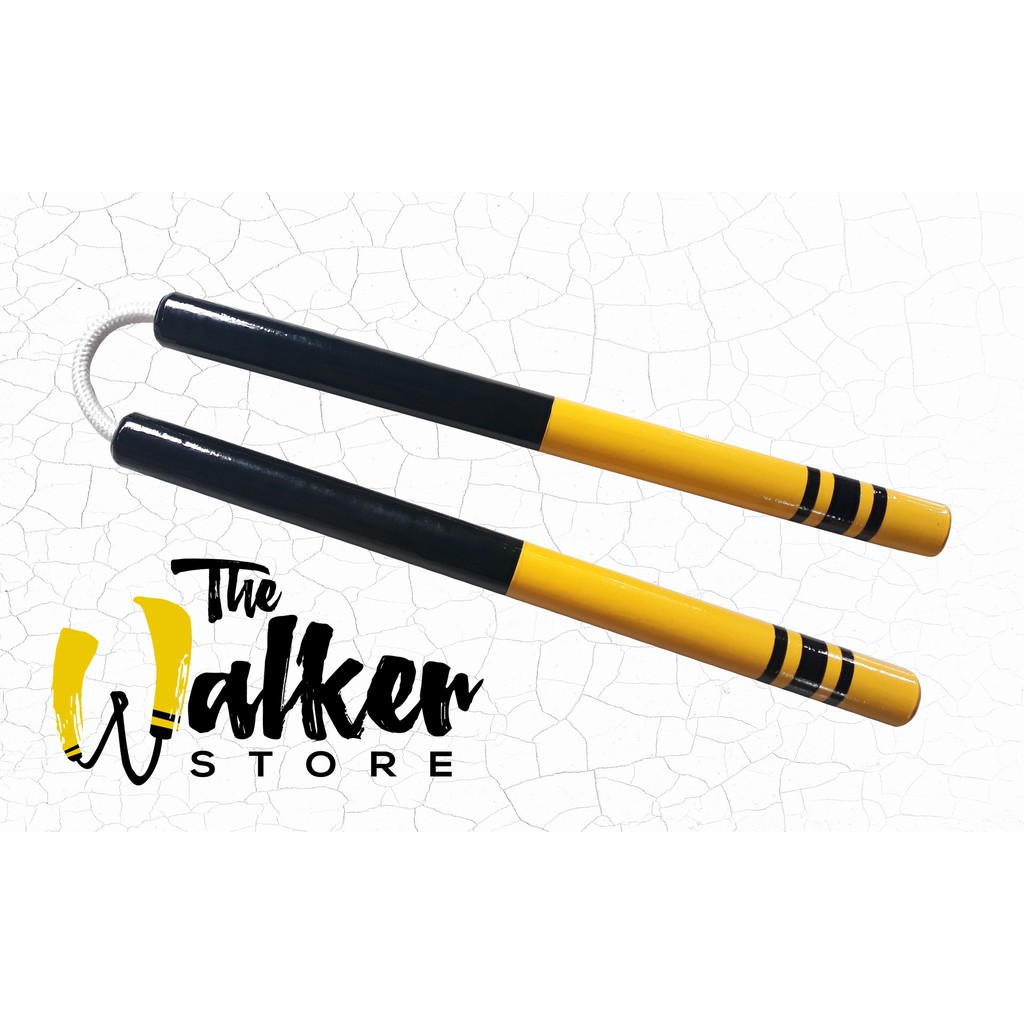 Nunchaku Doublestick Freestyle Kayu Black Yellow