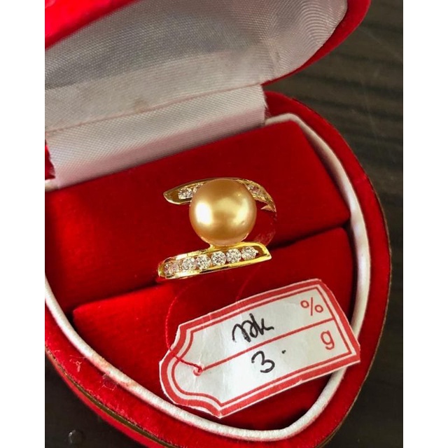 CINCIN EMAS 22KARAT IKAT MUTIARA LAUT GOLD ASLI BERSERTIFIKAT
