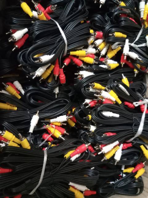 Kabel rca 3 jalur audio video original mesin