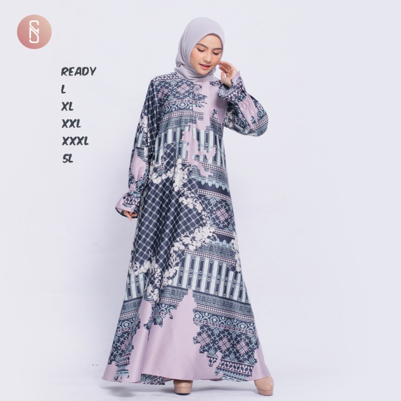 Myshawl Samira Premium Gamis Syar'i Pesta Jumbo Polos Ld 140 130