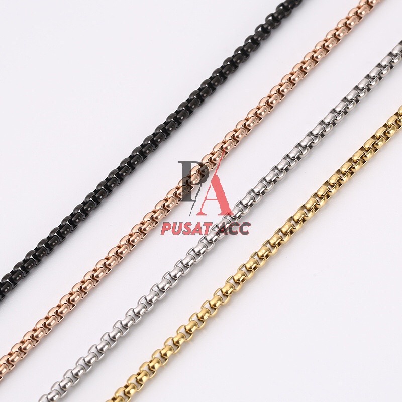 Rantai Kalung MCI Kalung Titanium Stainless 316L Premium Pria Wanita ROLO