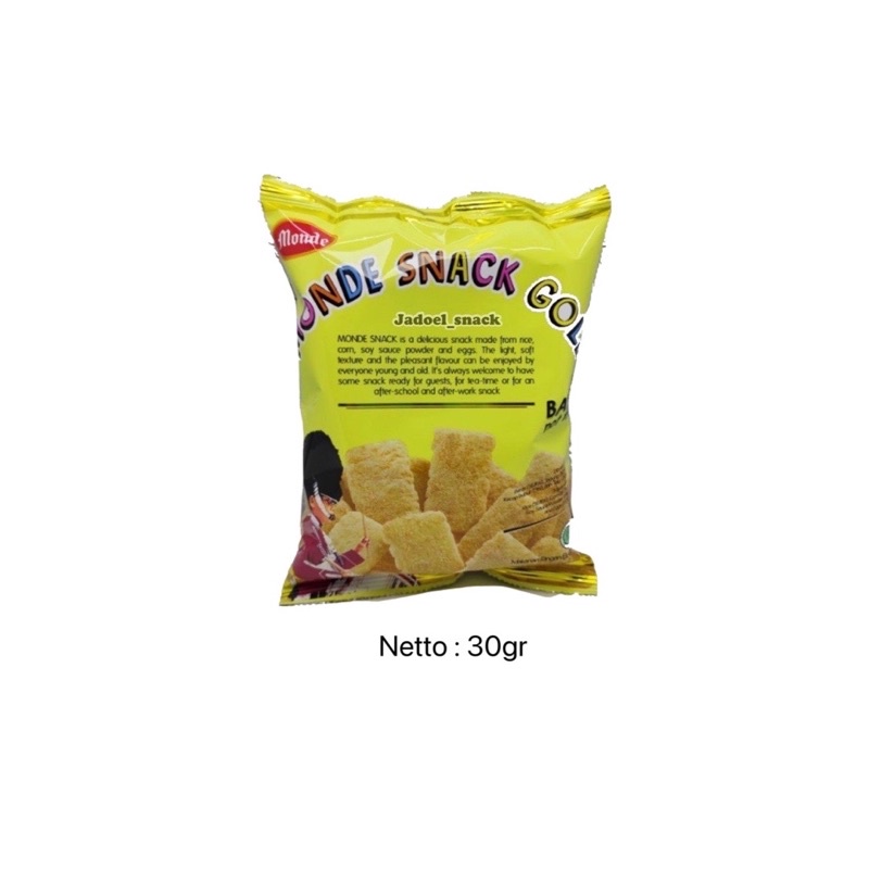 

Monde Snack Gold 1 Bungkus 30 gr – Camilan Premium Renyah dan Lezat!