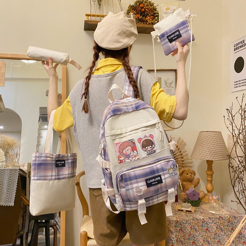 RANSEL ANAK WANITA import Tas Sekolah set 4 in 1 ORIGINAL backpack Perempuan Fashion Korea