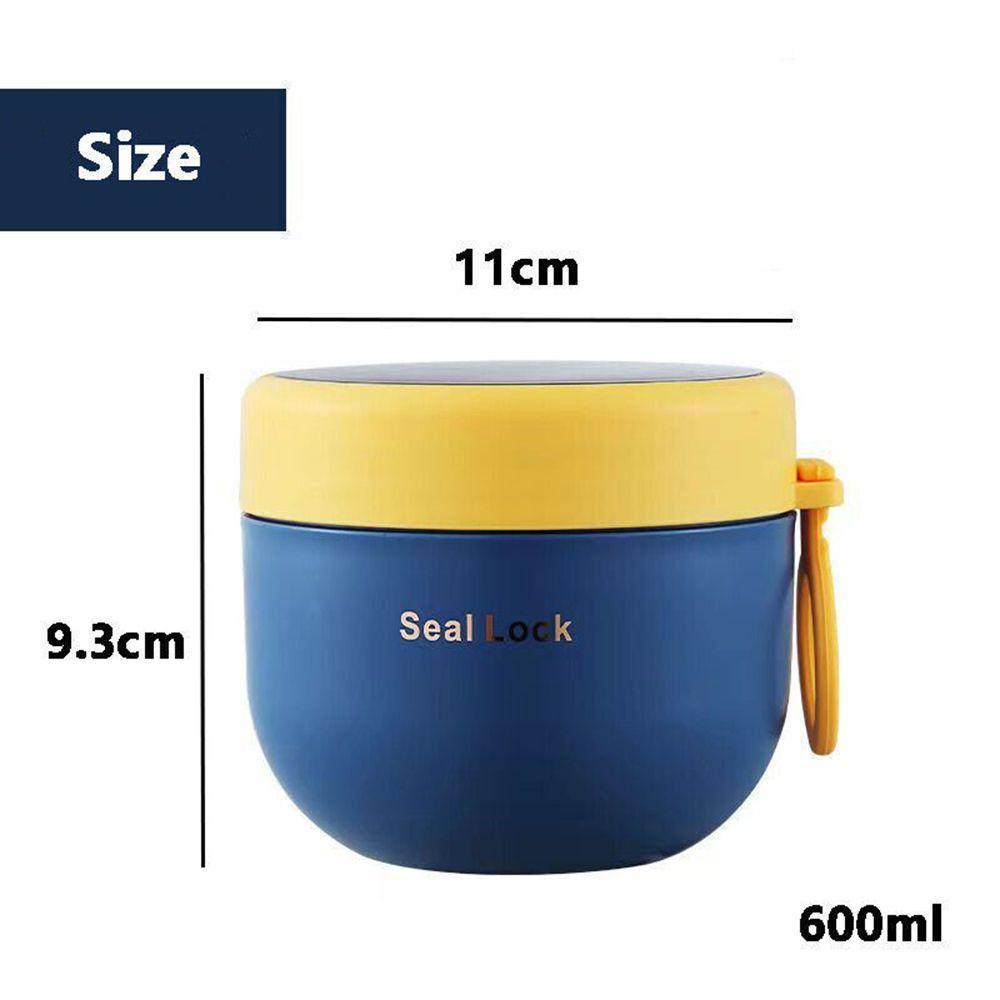 Solighter 600ML Lunch Box Stainless Steel Cangkir Sup Vacuum Cup Insulated Jar