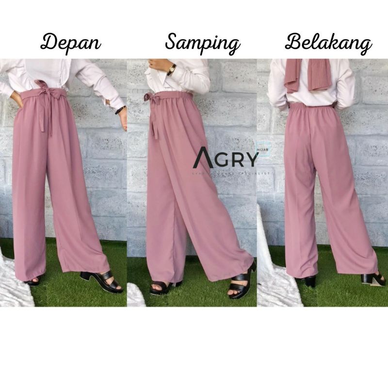 ᴀɢʀʏ Kulot Ribbon Pants