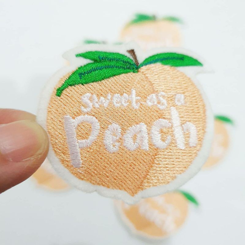 Patch Bordir Peach