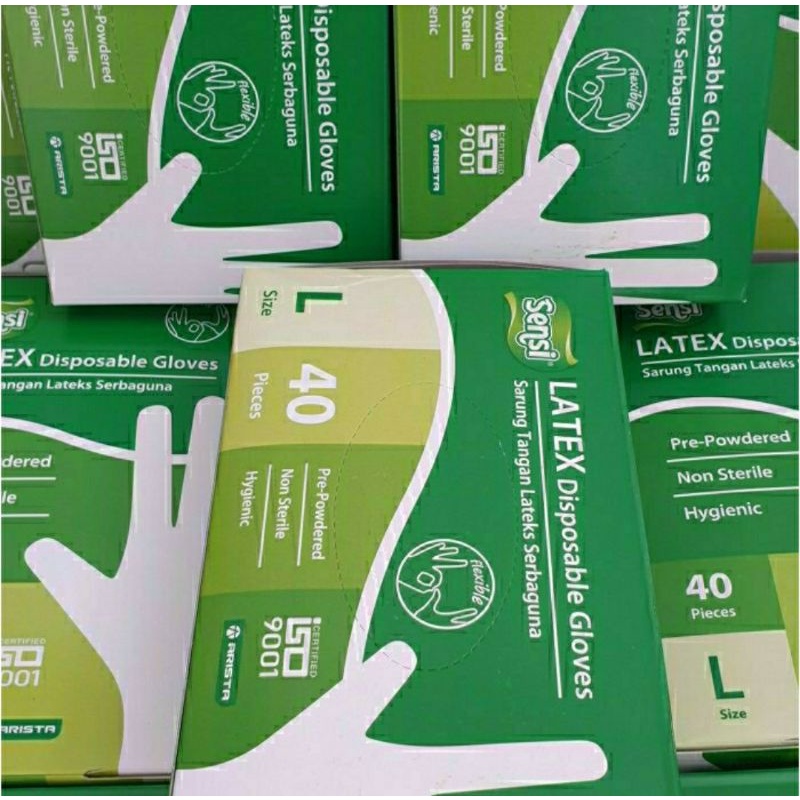 Sarung Tangan Sensi Latex isi 40 Pcs