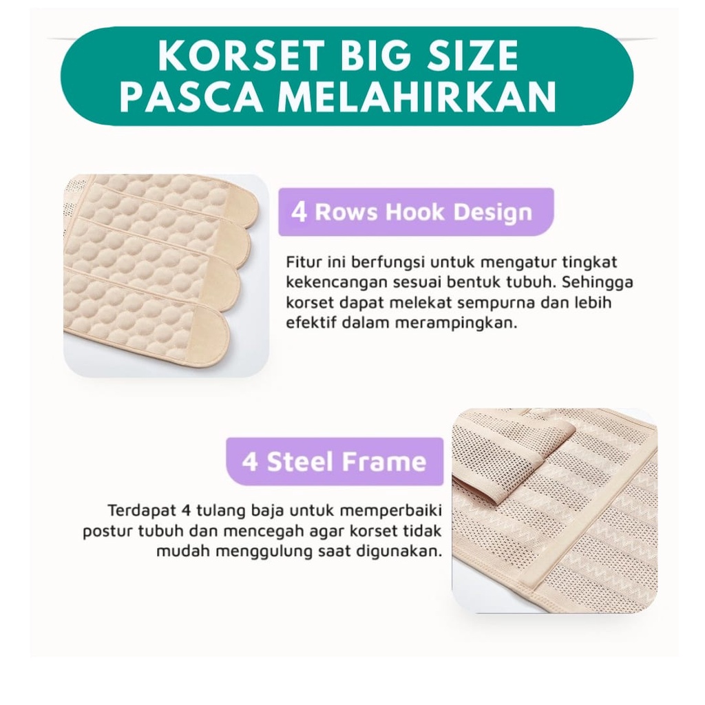 BIG SIZE Korset Pasca Melahirkan 4 Perekat by Momiasi