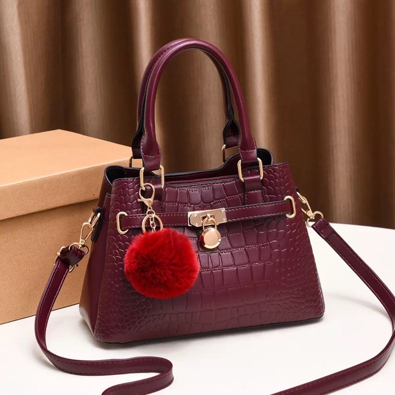 TAS CROCO HANDBAG SELEMPANG SLINGBAG IMPORT GEDE BESAR WANITA KONDANGAN LB- 193