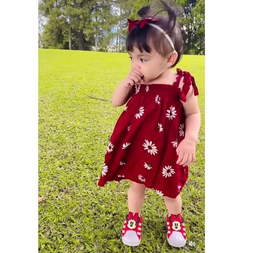 PROMO 7.7 plazababyku DRESS OLIVYA dress anak perempuan bayi motif bunga lucu free headband BUBIBEE