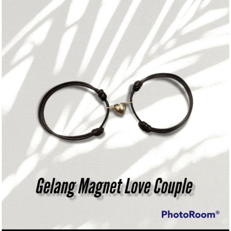 Gelang Magnet LOVE SILVER Couple Polos Tanpa Huruf | Gelang Magnet Tali Korea Waterproof