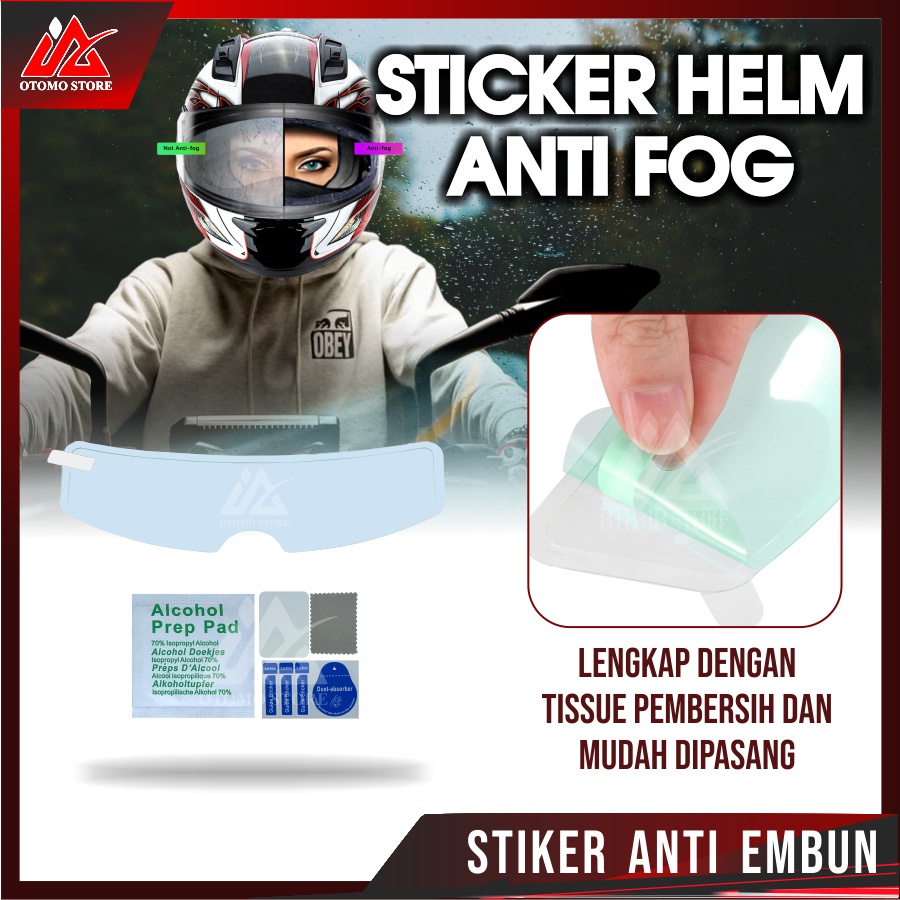 ANTI FOG HELM Film Nano Coating For Helmet Berkualitas Anti Air Embun Hujan Termurah