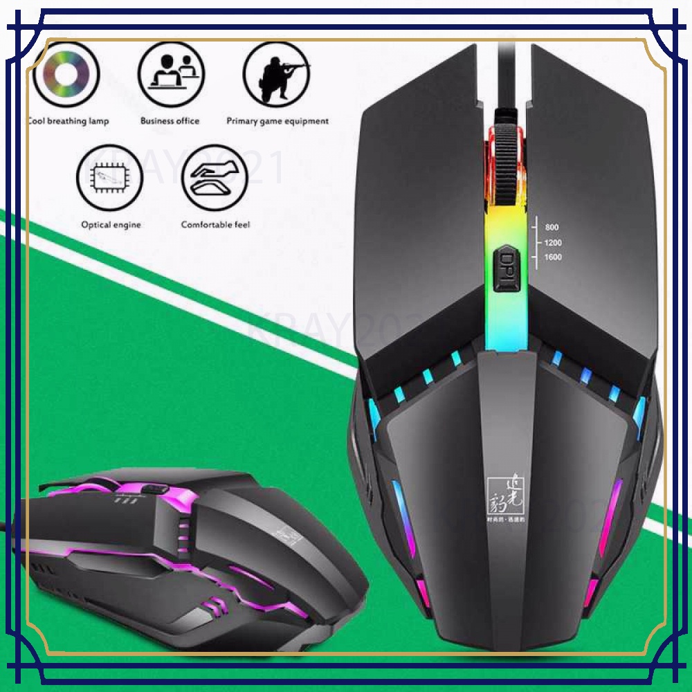 Mouse Gaming LED RGB 1600 DPI - K3