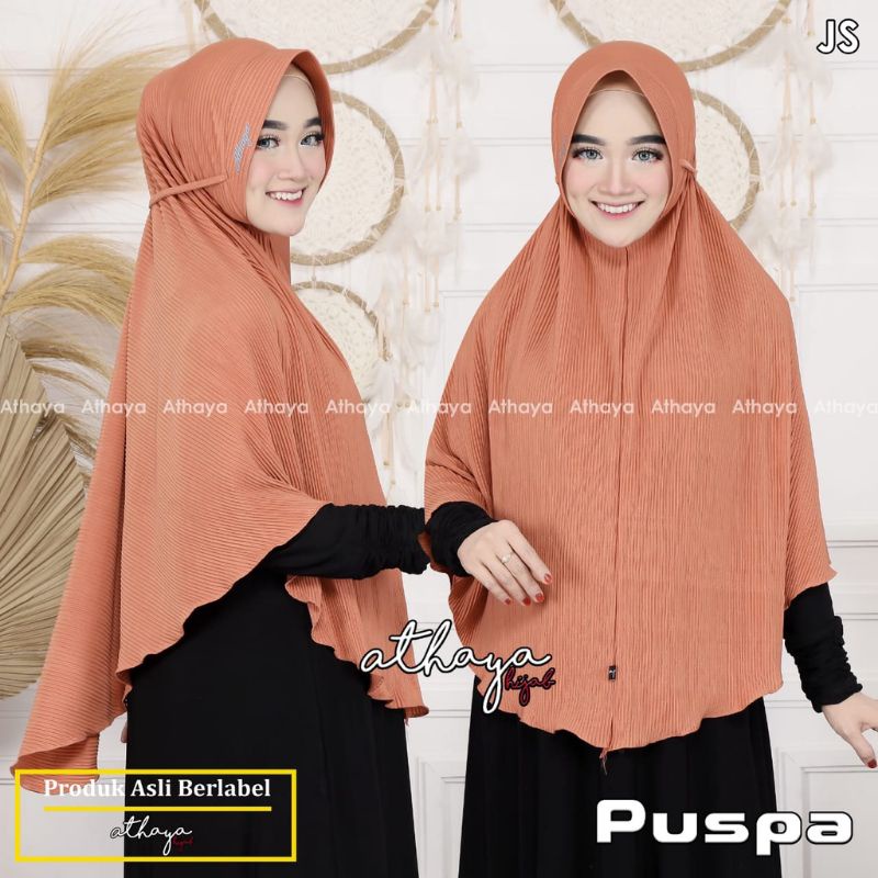 N.2 BEST SELLER | HIJAB INSTAN PET JUMBO PLISKET POLOS ORI BY ATHAYA HIJAB