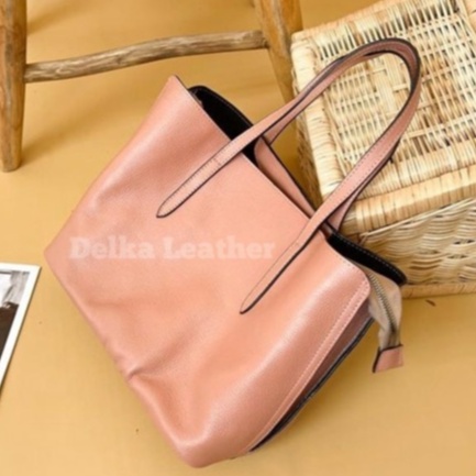 Tas Kulit Sapi Asli DL889 Wanita/ Tas Papirut Asli Kulit Sapi Garut/ Tas Tote Bag Kulit Sapi Asli 10