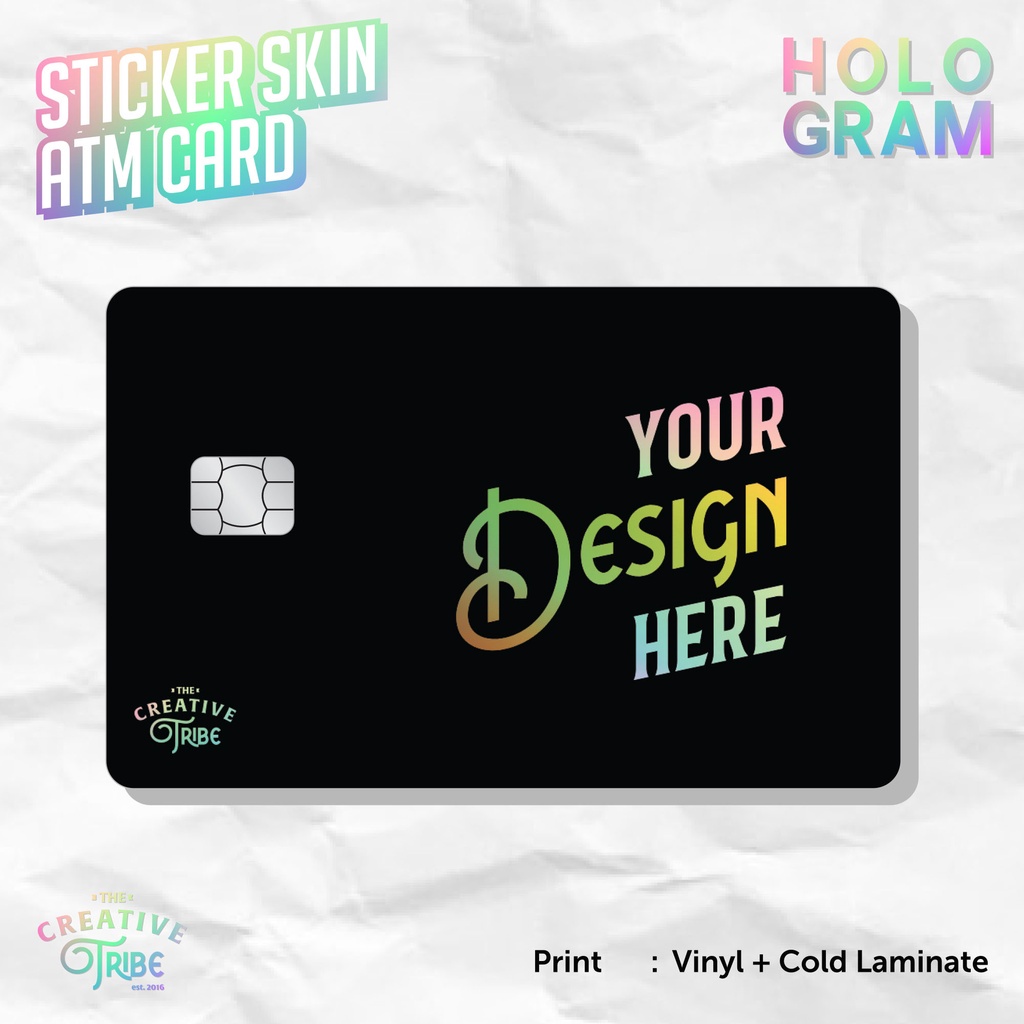 

Custom Sticker Skin Card HOLOGRAM - Vinyl ATM Debit Credit Emoney Flazz Stiker
