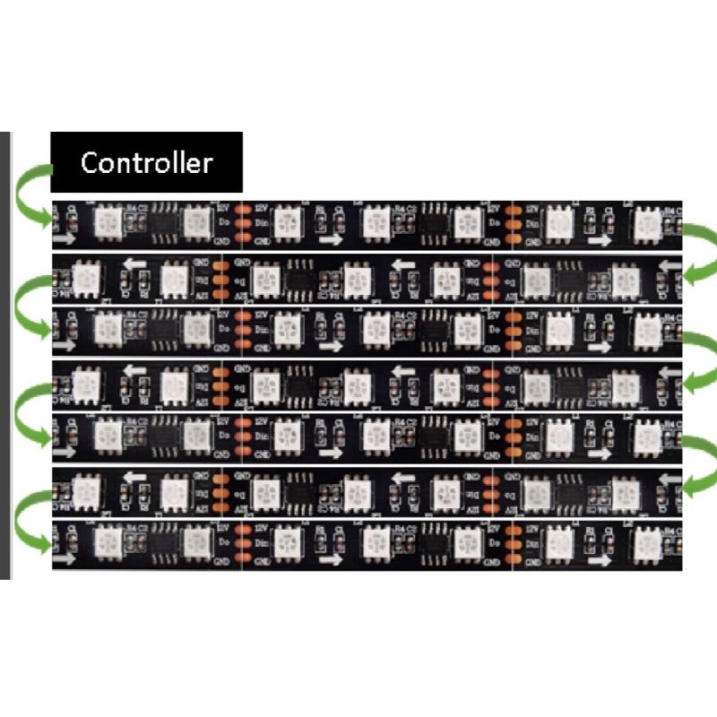 WEMOS D1 MINI + DATA PROGRAM STROBO TEXT 7 BARIS