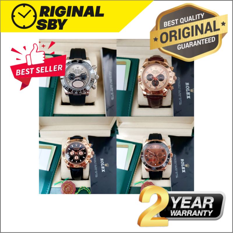 JAM TANGAN PRIA WANITA | RANTAI | KULIT | KARET | MURAH | pria rolex daytona - super automatic strap