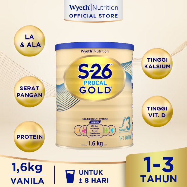 

Susu Bubuk S-26 Procal Gold 1.600gr - Natasha Susu