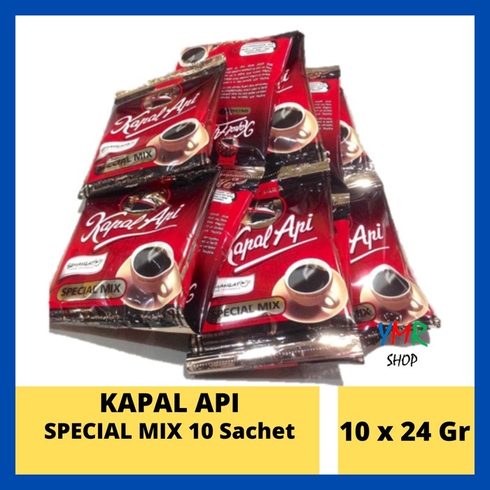 

Kopi Bubuk Kapal Api Special Mix 1 Renceng 10 Sachet Instan