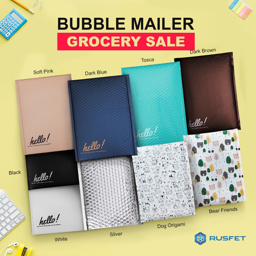 

AMPLOP BUBBLE / BUBBLE MAILER HELLO ONLINE SHOP - RUSFET - ALL VARIANT