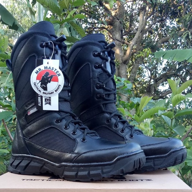 Sepatu Pdl Kulit Sapi Asli MR.MASTER Sepatu PDL Tni Polri Security Satpam Sepatu Boots Pria Wanita