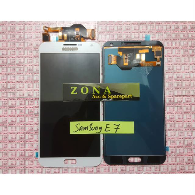 LCD+TOUCHSCREEN SAMSUNG E700 E700H FULLSET GRAND ORI AA HITAM DAN PUTIH