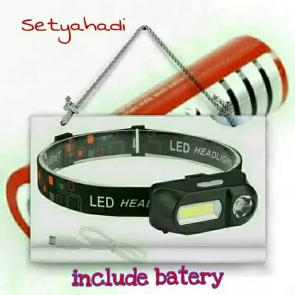 Headlamp Flashlight Headlight Senter Kepala KX 1804 + baterai 18650