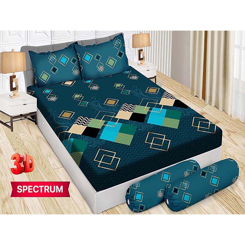 Sprei Bonita 3D Bantal 4 King 180x200 cm Motif Spectrum