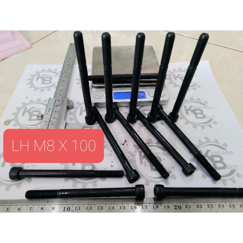 Baut L M8 X 100 BAJA / L HITAM M8 X 100 KUNCI L6