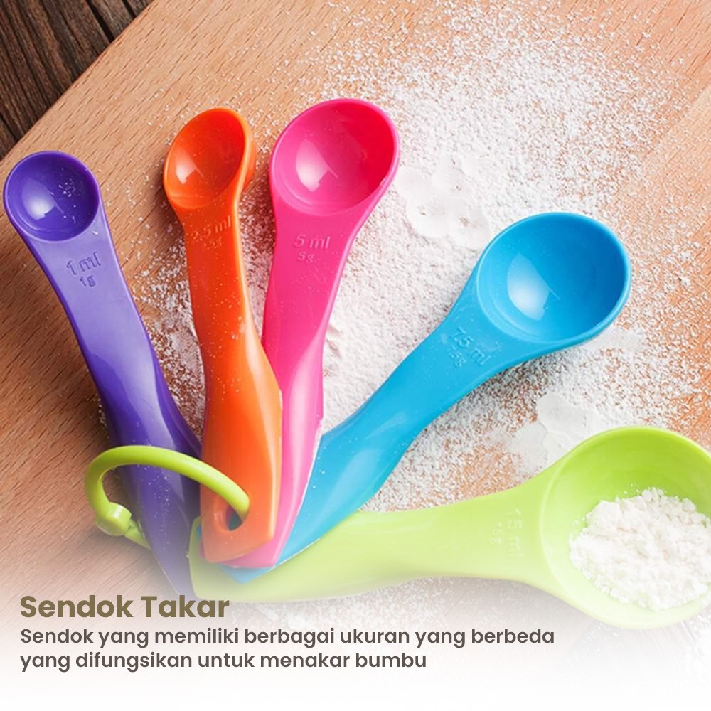 Sendok Takar Set 5 in 1 Measuring Spoon Sendok Takar Makanan