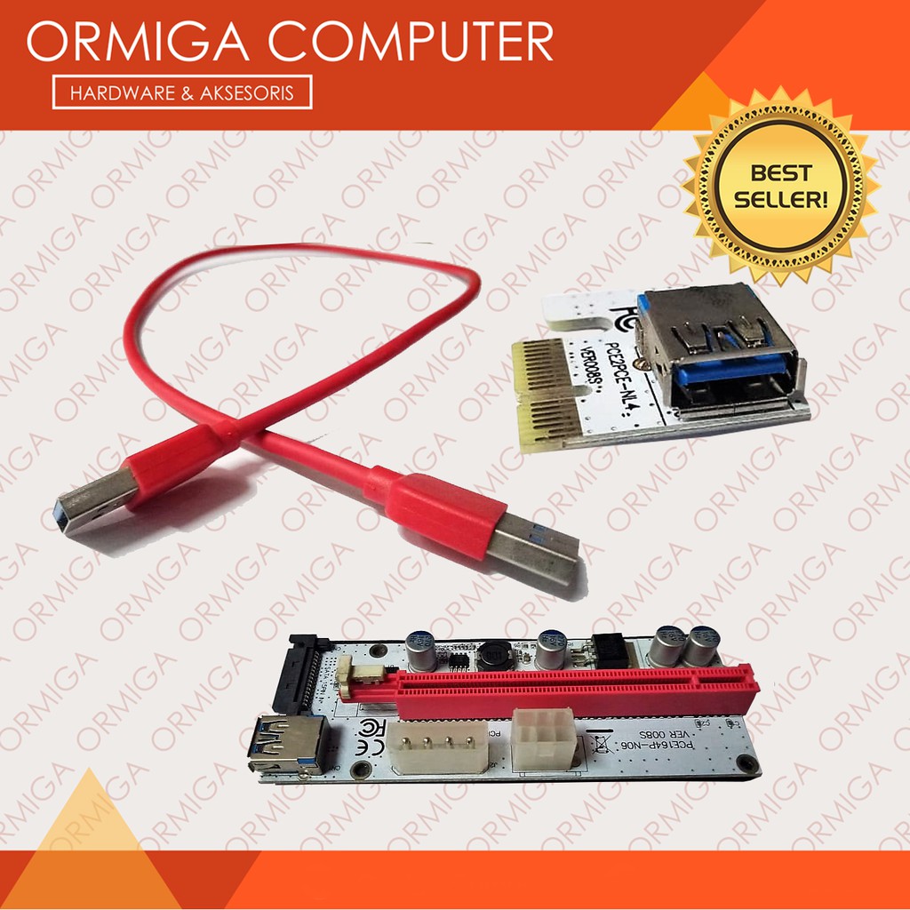 PCI-E Riser SATA Power USB 3.0 for Bitcoin Miner