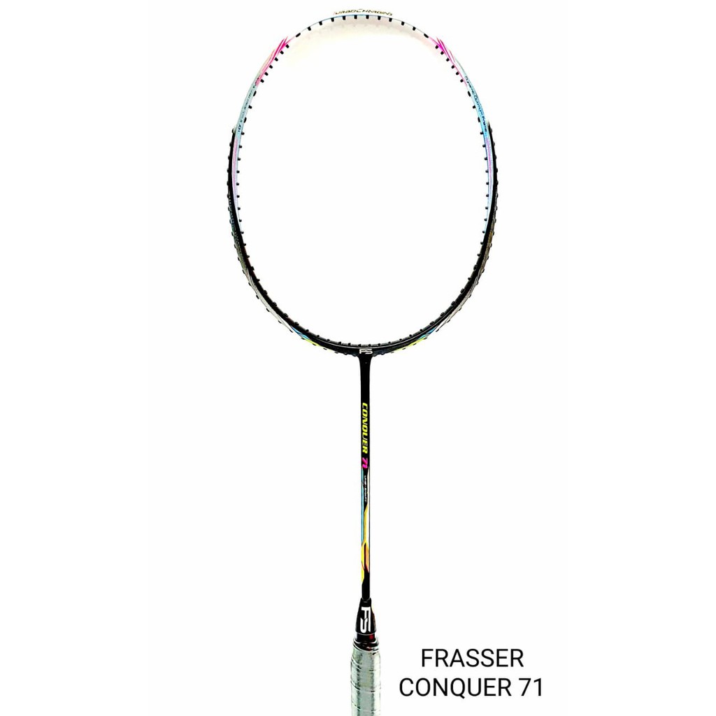raket badminton bulutangkis frasser 30 lbs conquer 71 zf