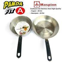 Maspion Panda Fit A Set Wajan Penggorengan 16 CM &amp; Frypan 20CM