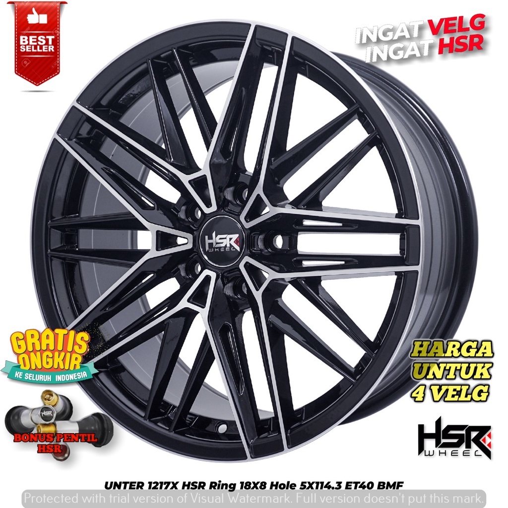 Velg Racing Ring 18 HSR UNTER R18x8 pcd 5x114,3 velg mobil hrv crv brv innova xpander