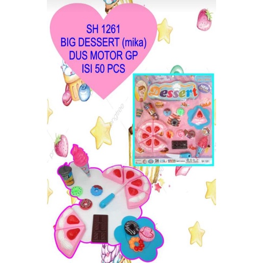 Mainan Masak Masakan Kue Tart Pink Dessert Set SH1261