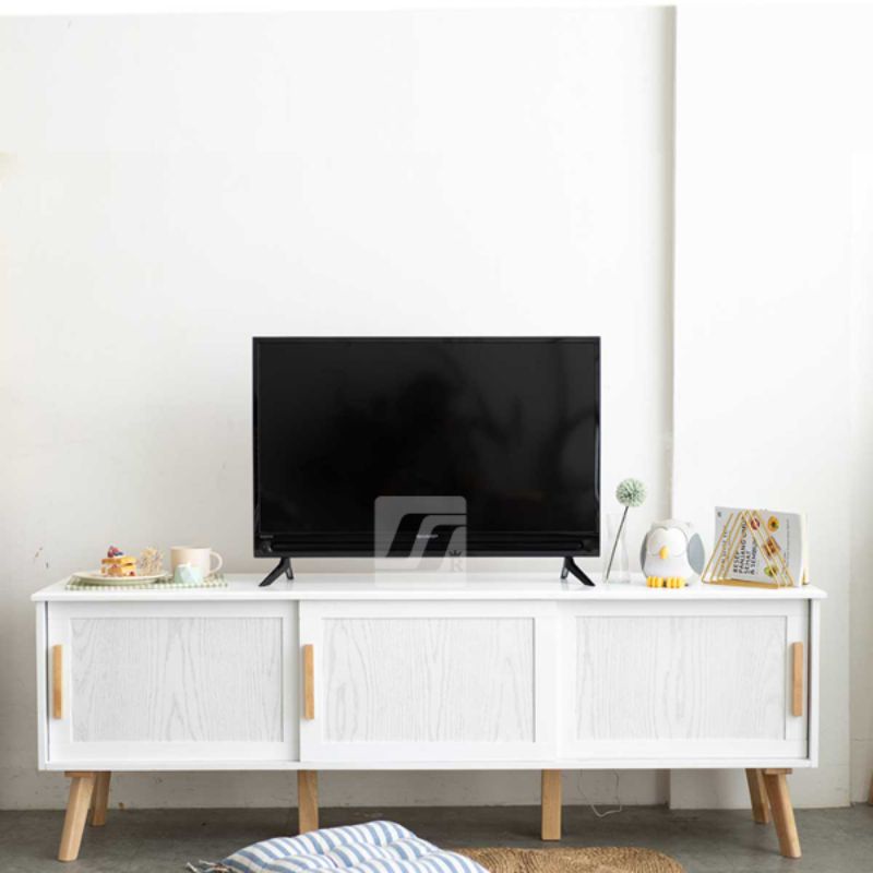 f2chome meja tv rak tv rak buku konsol tv cabinet book bufet tv minimalis kayu modern murah lemari 3