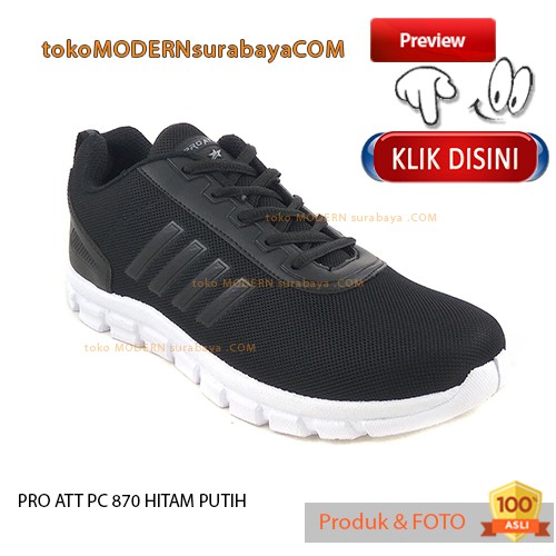 PRO ATT PC 870 HITAM PUTIH sepatu pria casual sneakers