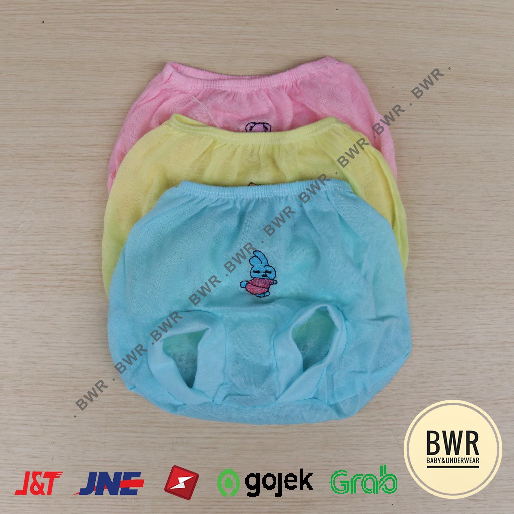 [ 12pcs ] HAPPY TAS | Celana Bayi Berkualitas [ V M3 ] Celana Pop Bayi | Kado Pakaian Bayi - Bwr