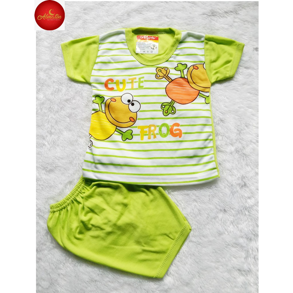 3 Set Setelan Baju Bayi 0-12 Bulan, Kaos Anak Lengan Pendek Motif Lucu Keren Murah Berkualitas