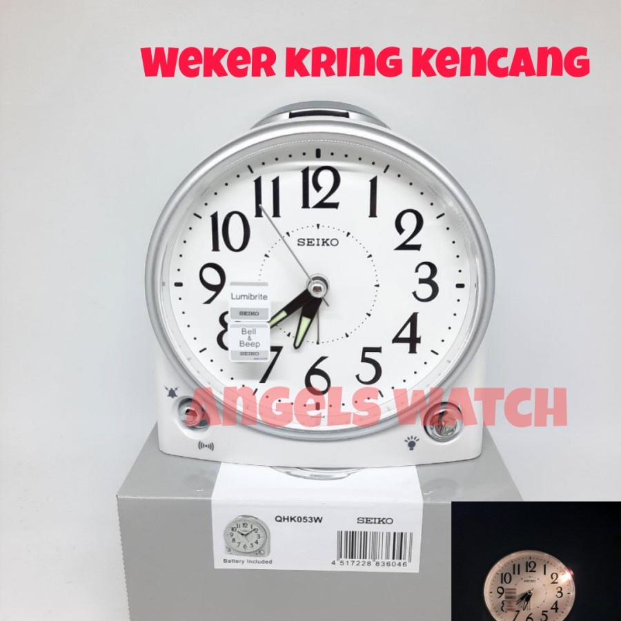 qhk053 weker seiko kring kencang original all colours - gold jam weker