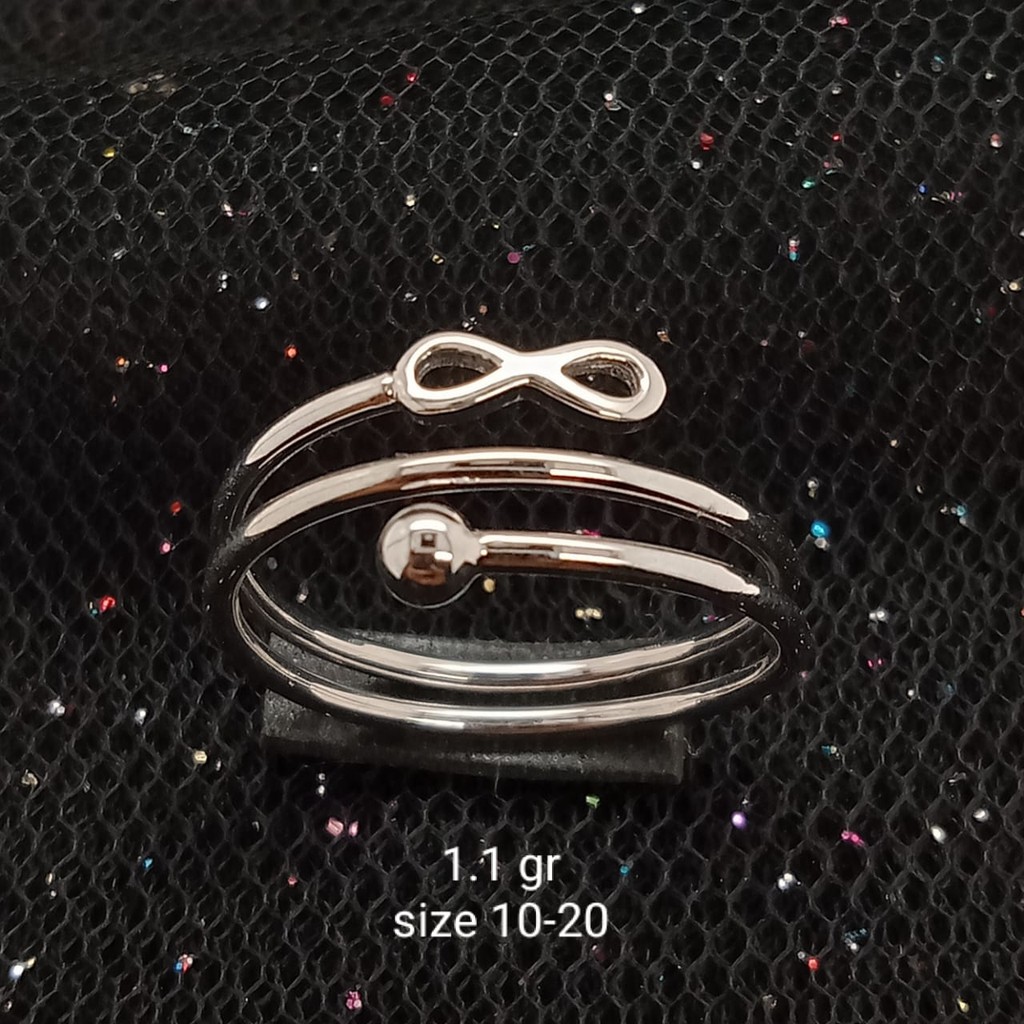 Cincin emas 17K kadar 750 - model mrican infinity berat 1.1 gram - CMS100000014