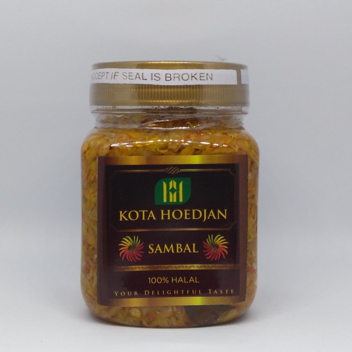 

saus Sambal Kota Hoedjan - Sambal Ikan Teri Bunga Pepaya Pedas bpom