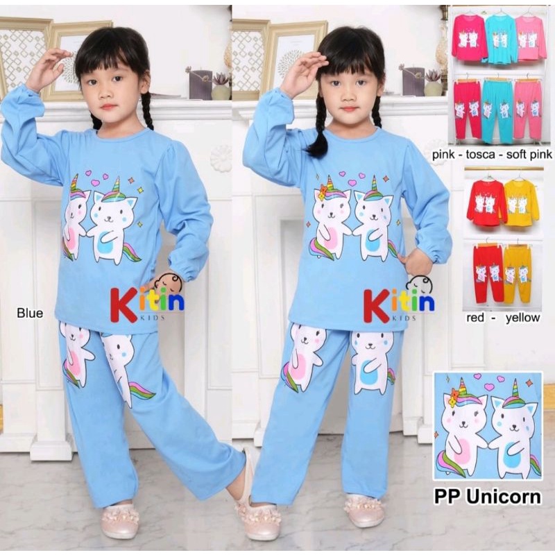 Setelan anak perempuan / baju tidur panjang / BT21, Melody,  Unicorn
