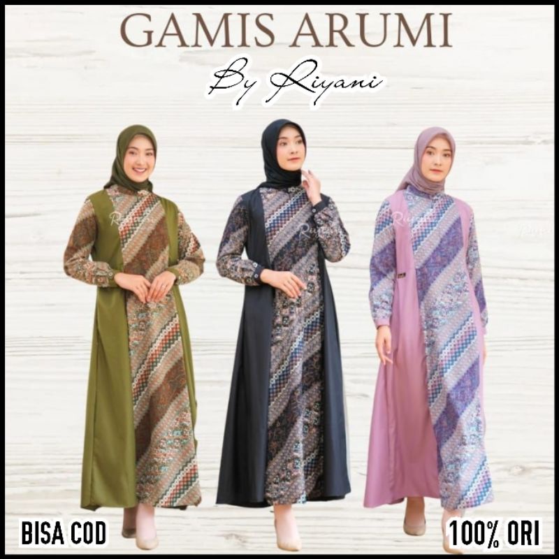 Gamis Batik Halus Busui Ada Saku Terbaru by RIYANI