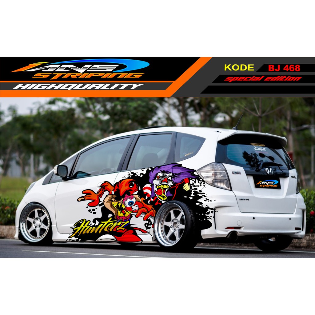 DECAL STICKER MOBIL JAZZ, BRIO, YARIS, AGYA, SWIFT, SIGRA / VARIASI STICKER MOBIL TASMANIA / STIKER