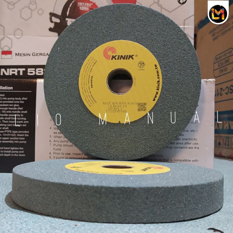 batu gerinda duduk 8 inch KINIK 1A 8 x 1 x 1-1/4 GC 80 LV Batu gerinda KINIK 8" Grit 80