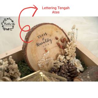 Wood slice potongan kayu diameter 3-5cm hiasan mahar ...